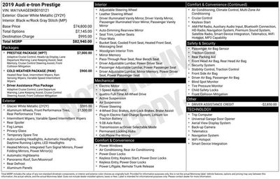 2019 Audi e-tron Prestige quattro