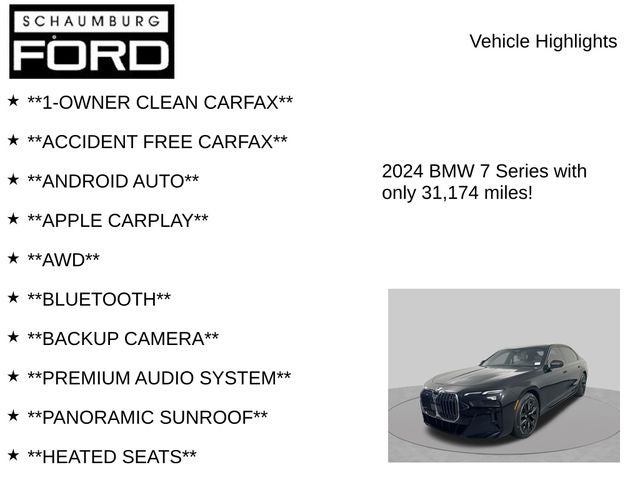 2024 BMW 7 Series 760i xDrive Premium Package M Aero