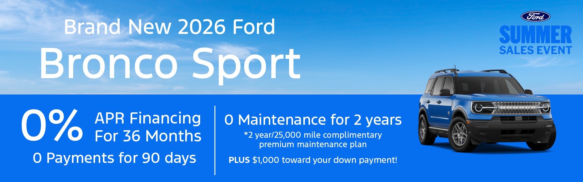 Brand New 2026 Ford Bronco Sport