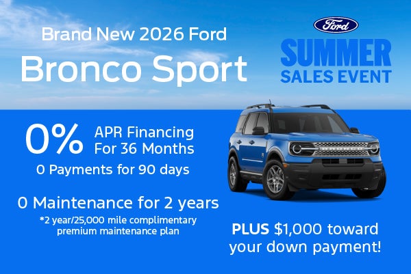 Brand New 2026 Ford Bronco Sport