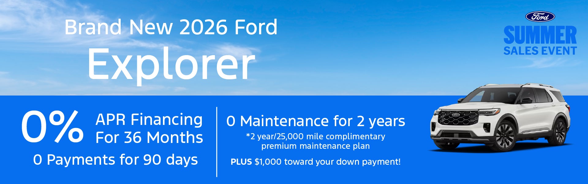 Brand New 2026 Ford Explorer