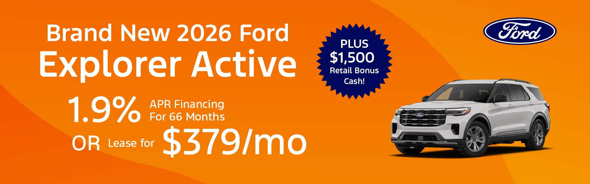 Brand New 2026 Ford Explorer Active