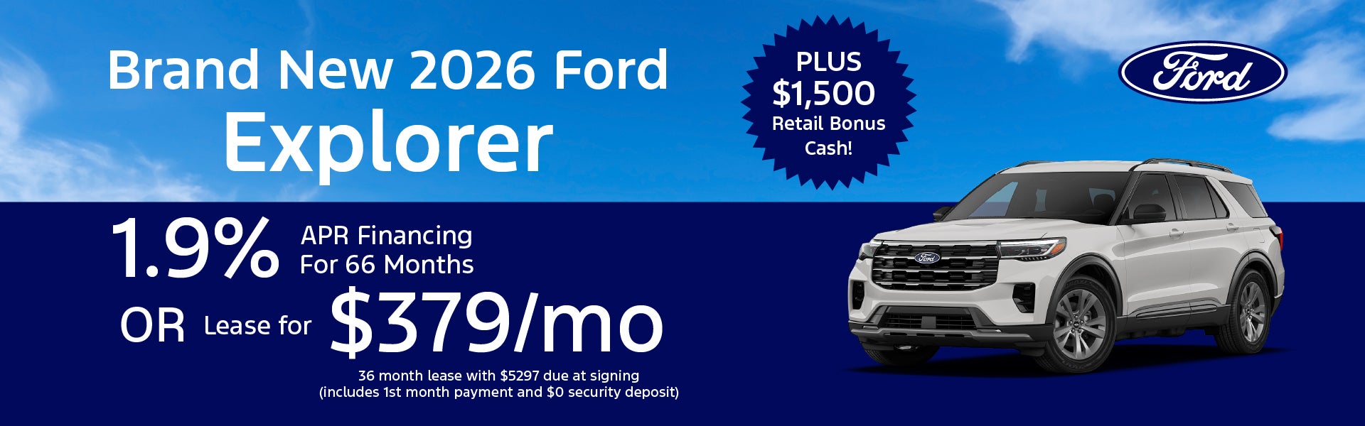 Brand New 2026 Ford Explorer