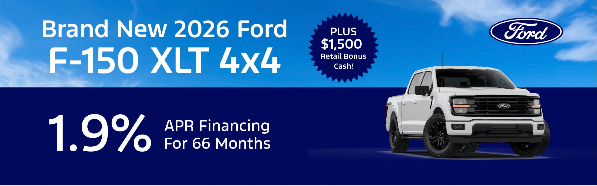 Brand New 2026 Ford F150 XLT 4x4