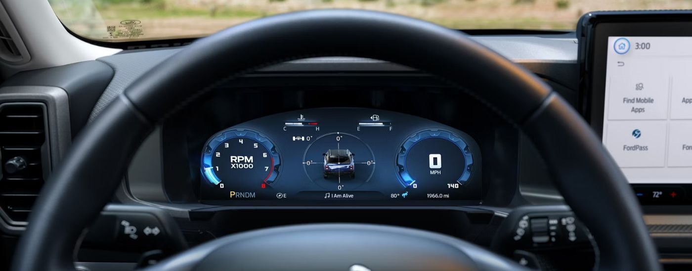 2026 Ford Bronco Sport digital guage cluster.