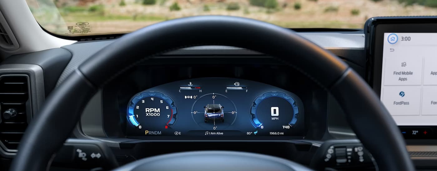 Digital gauge cluster in a 2026 Ford Bronco Sport