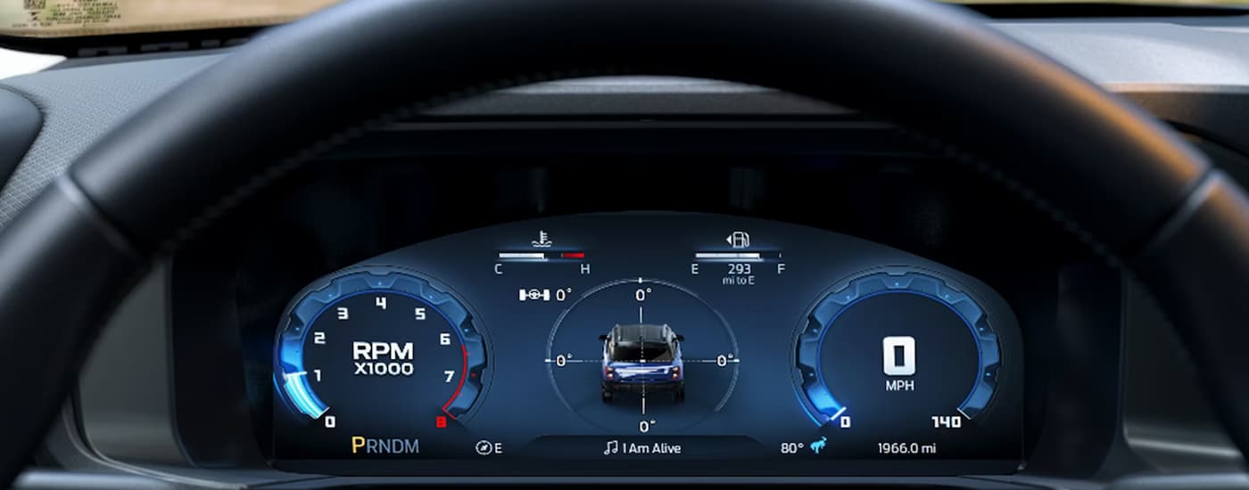 Digital dashboard cluster in a 2025 Ford Bronco Sport for sale near Elk Grove Village